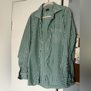 Sid Mashburn Green Striped Shirt